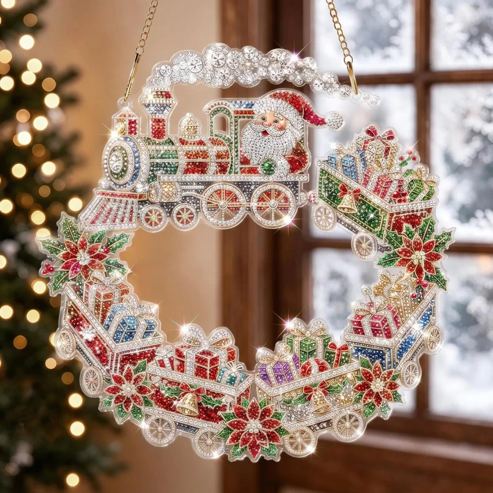 🎄 DIY Christmas Diamond Art Hanging Decoration 🎀 | Festive Sparkle ✨