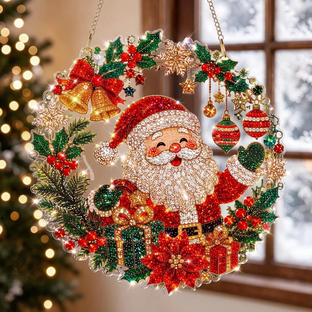 🎄 DIY Christmas Diamond Art Hanging Decoration 🎀 | Festive Sparkle ✨