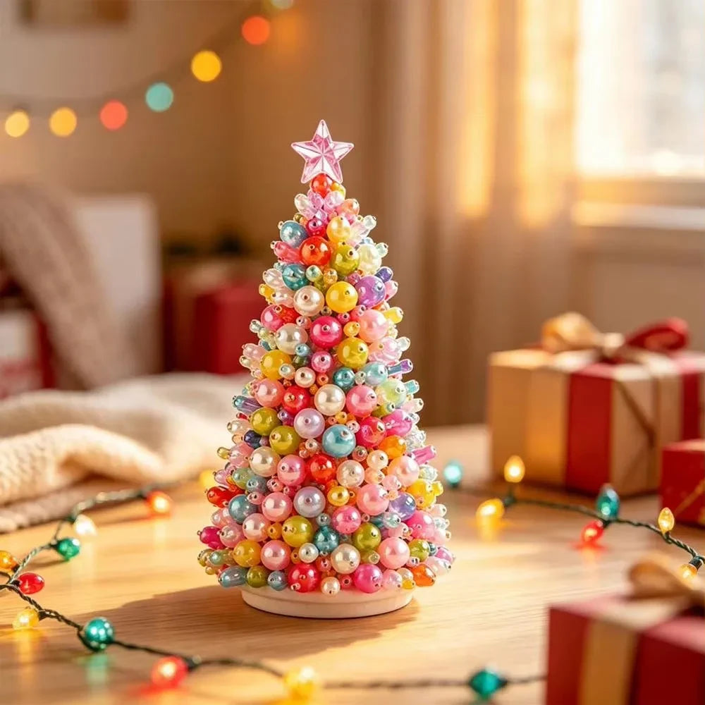 🎄 DIY Beaded Christmas Tree Craft Kit 🎀 | Tiny Tree Sparkle ✨