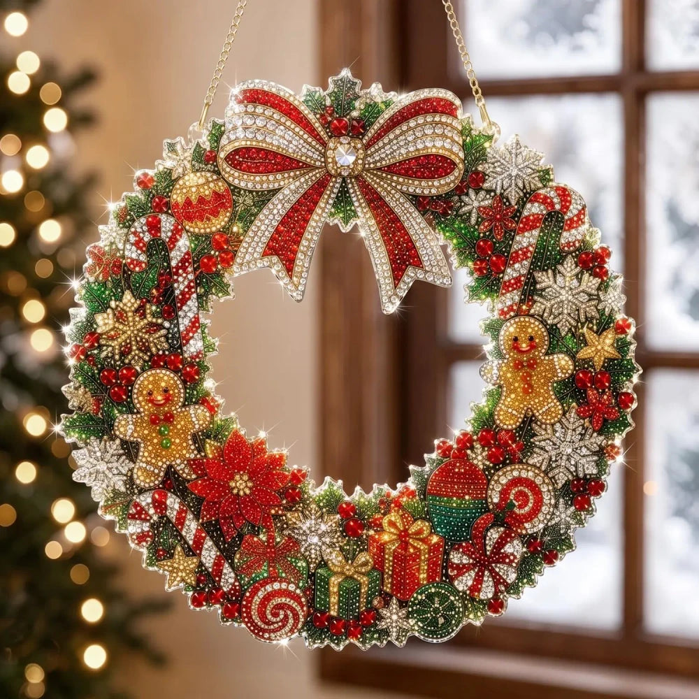 🎄 DIY Christmas Diamond Art Hanging Decoration 🎀 | Festive Sparkle ✨