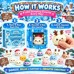 💙 Christmas Dumpling Squishy Advent Calendar 🎄 | Blue Winter Box 🎁✨