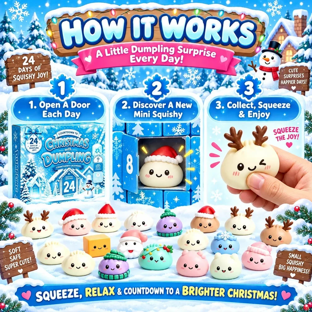 💙 Christmas Dumpling Squishy Advent Calendar 🎄 | Blue Winter Box 🎁✨