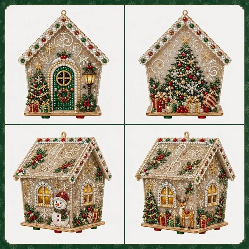 🎄 DIY Christmas Pearl Art Craft Kit 🎀 | Festive Cottage-Style Decor ✨