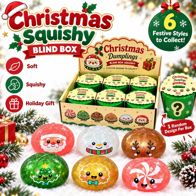 🎄 Christmas Dumpling Squishy Blind Box 🥟 | Festive Mystery Surprise 🎁✨
