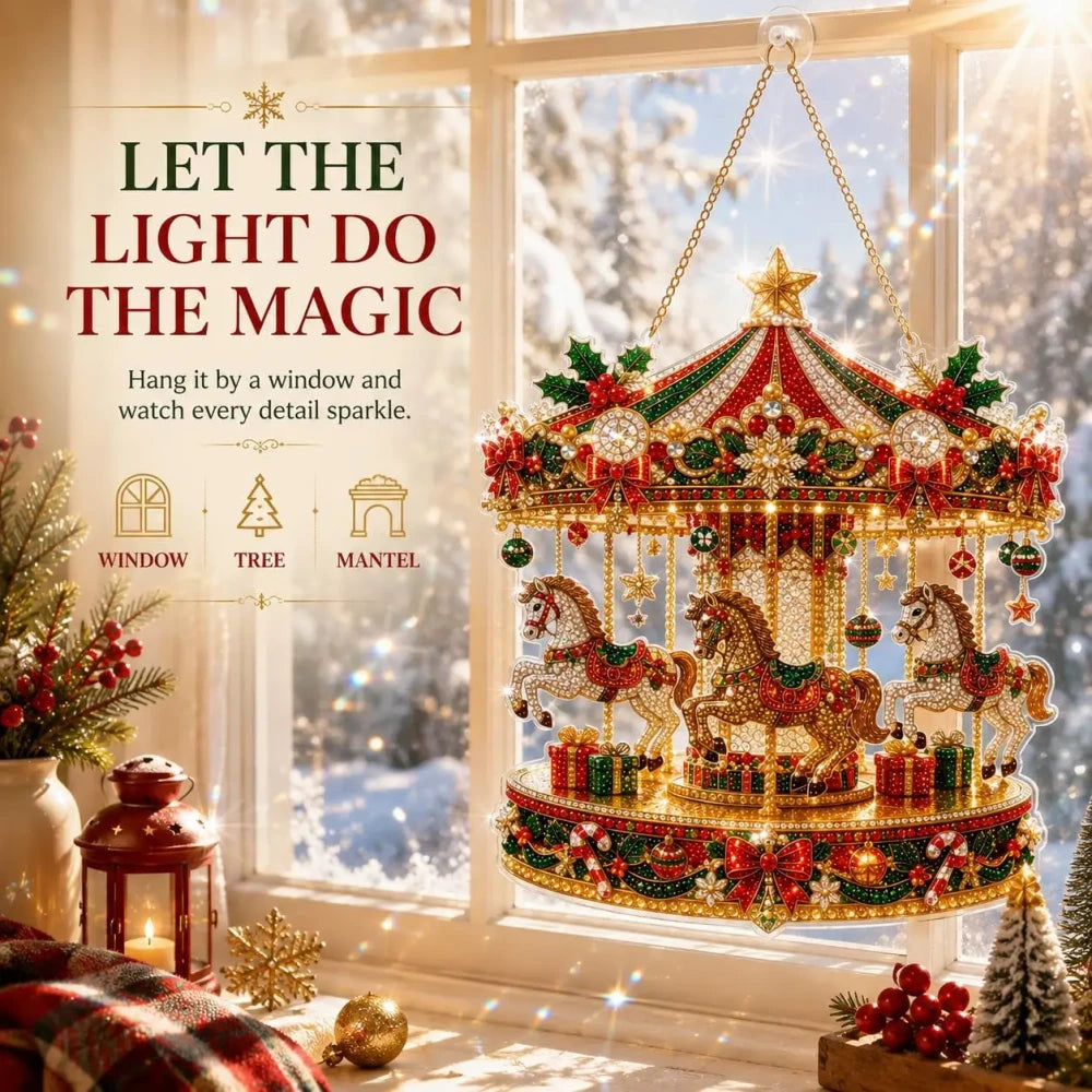 🎄 DIY Christmas Diamond Art Hanging Decoration 🎀 | Festive Sparkle ✨
