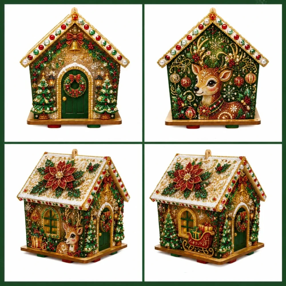 🎄 DIY Christmas Pearl Art Craft Kit 🎀 | Festive Cottage-Style Decor ✨