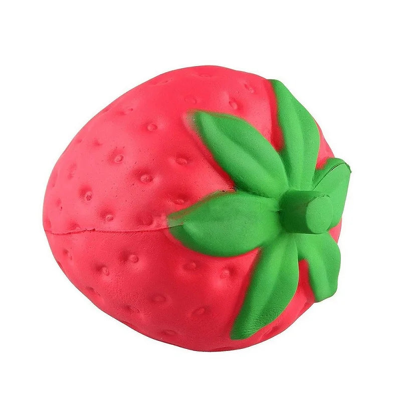 Super Jumbo Strawberry Squishy - Cream Scented Slow Rising Squeeze Toy, Kawaii Food Fidget Toy for Kids & Adults