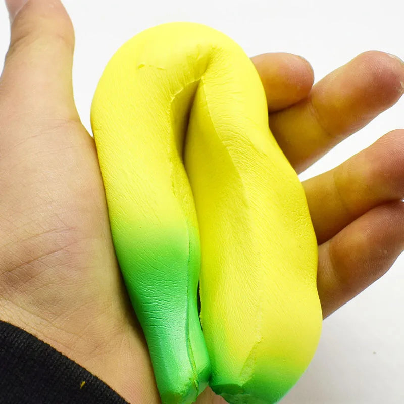 Jumbo Squishy Banana Toy – Slow Rising Foam Squeeze Fidget Toy | Cute Desk Toy & Gift
