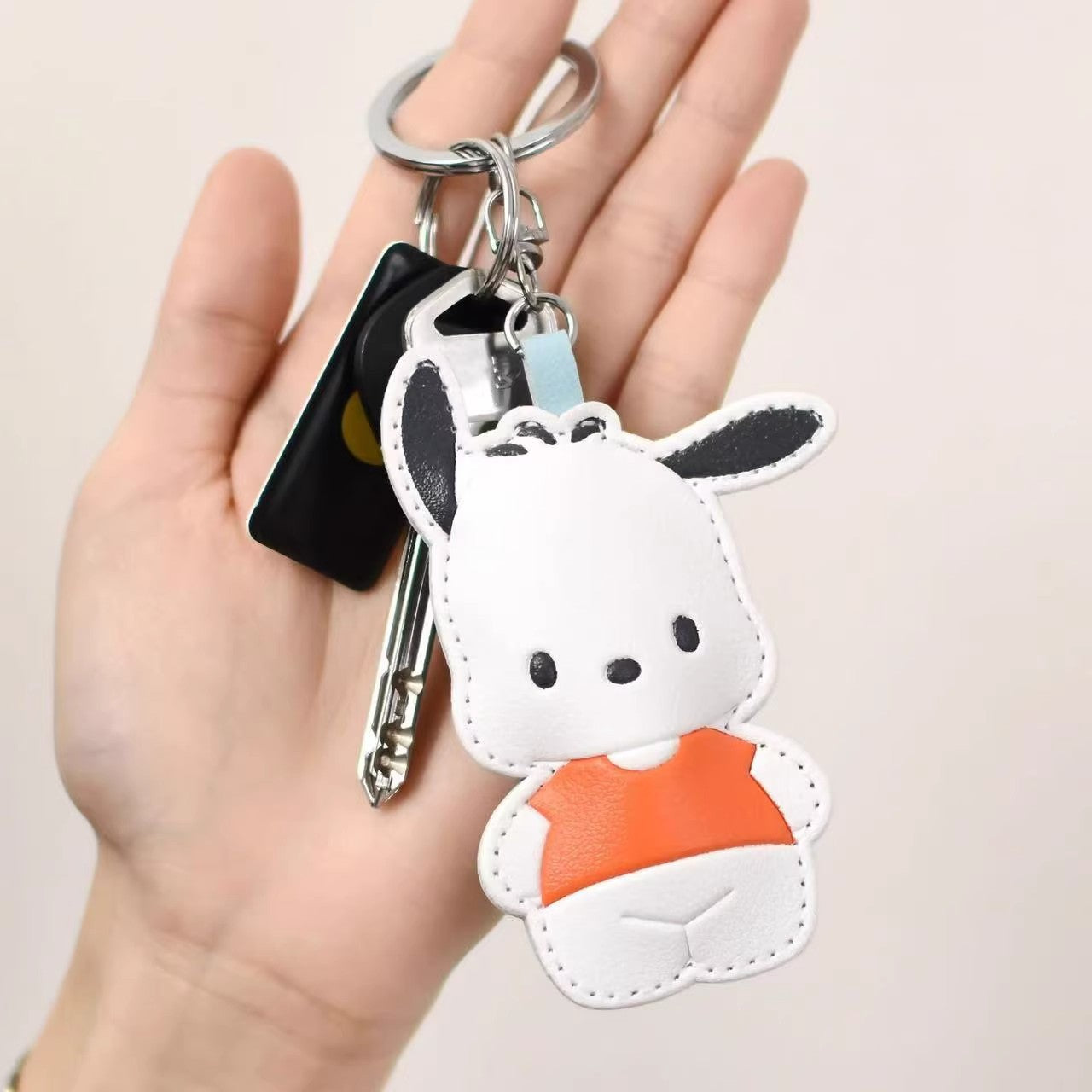 Sanrio Leather Keyring – Kawaii Hello Kitty & My Melody Pinch Pendant