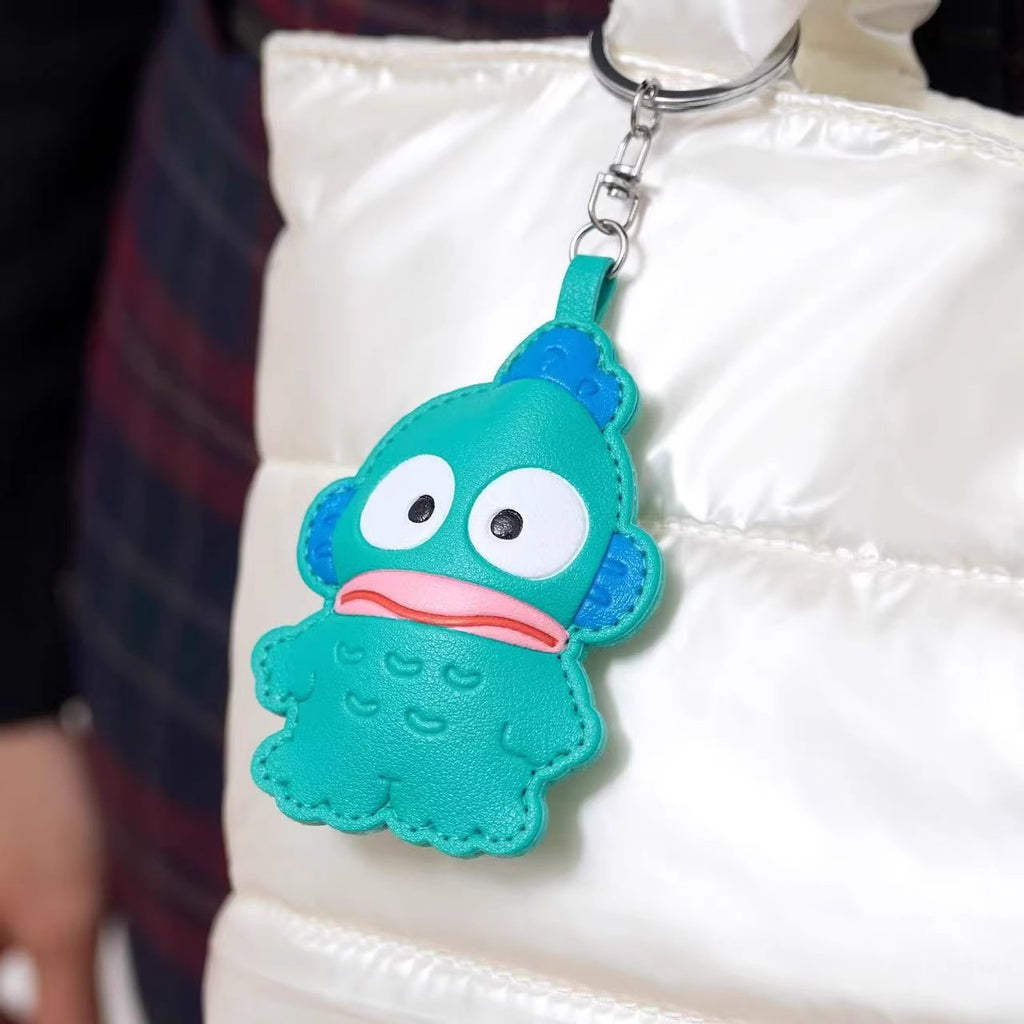 Sanrio Leather Keyring – Kawaii Hello Kitty & My Melody Pinch Pendant