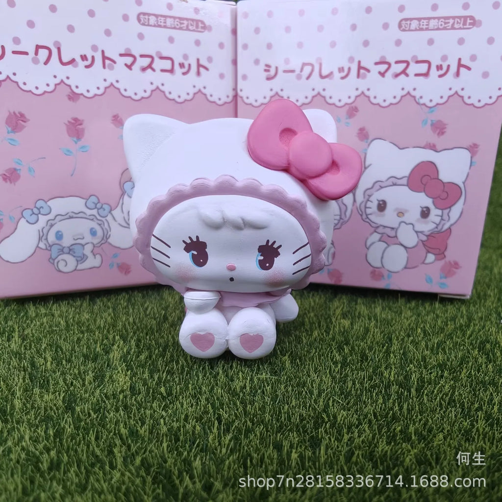 Sanrio Characters Blind Box Hello Kitty Kuromi Cinnamoroll Mymelody Mikko Illustration Joint Model Collectible Boy Girls Gifts