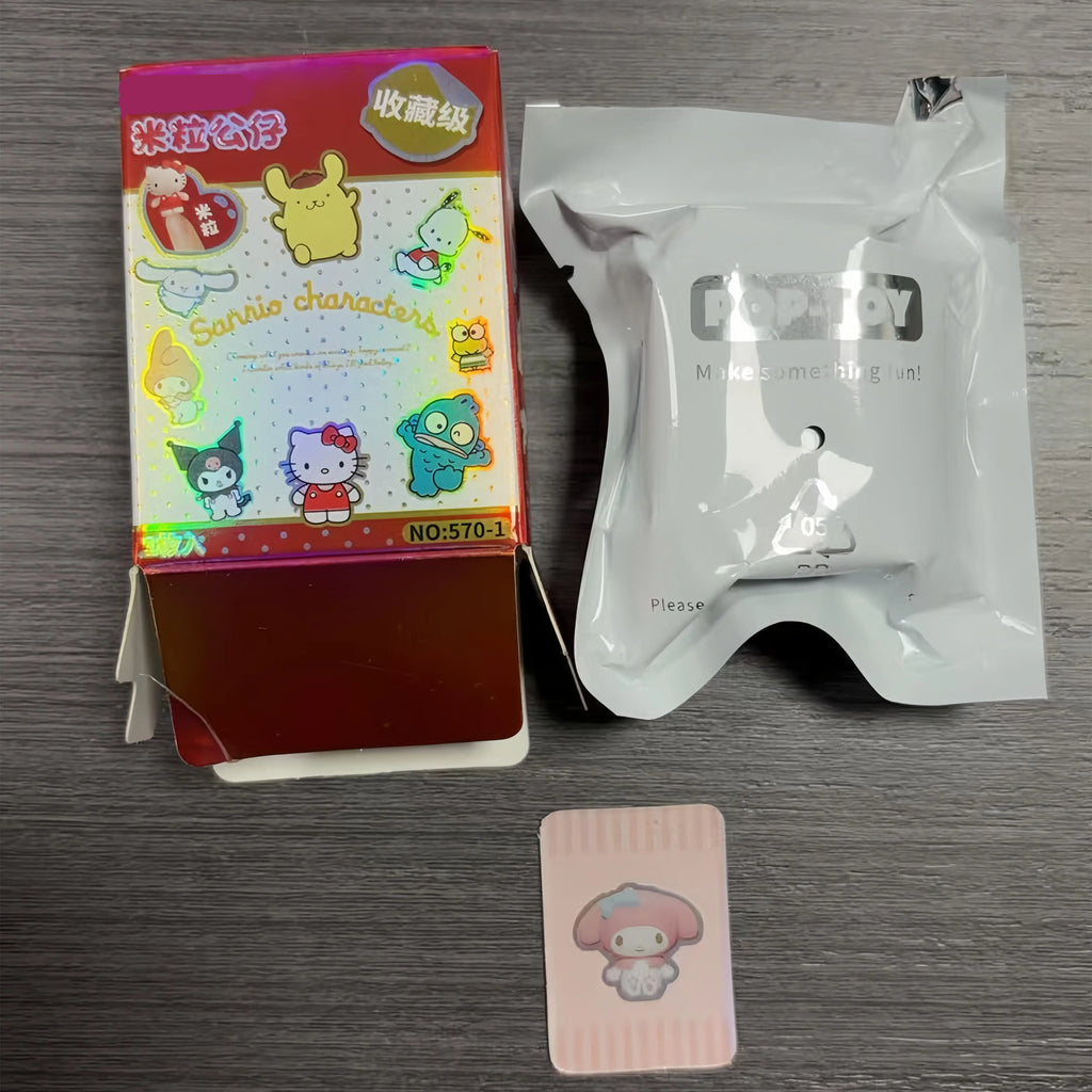 Sanrio Hello Kitty Melody Rice Grain Doll Blind Box Mini Character Cute Anime Action Character Model Children's Toy Gift