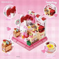 Sanrio AREA-X Building Blocks Mini Shop Set with Blind Box Kuromi Cinnamoroll Hangyodon Kawaii Bricks Girls Fans Birthday Gift
