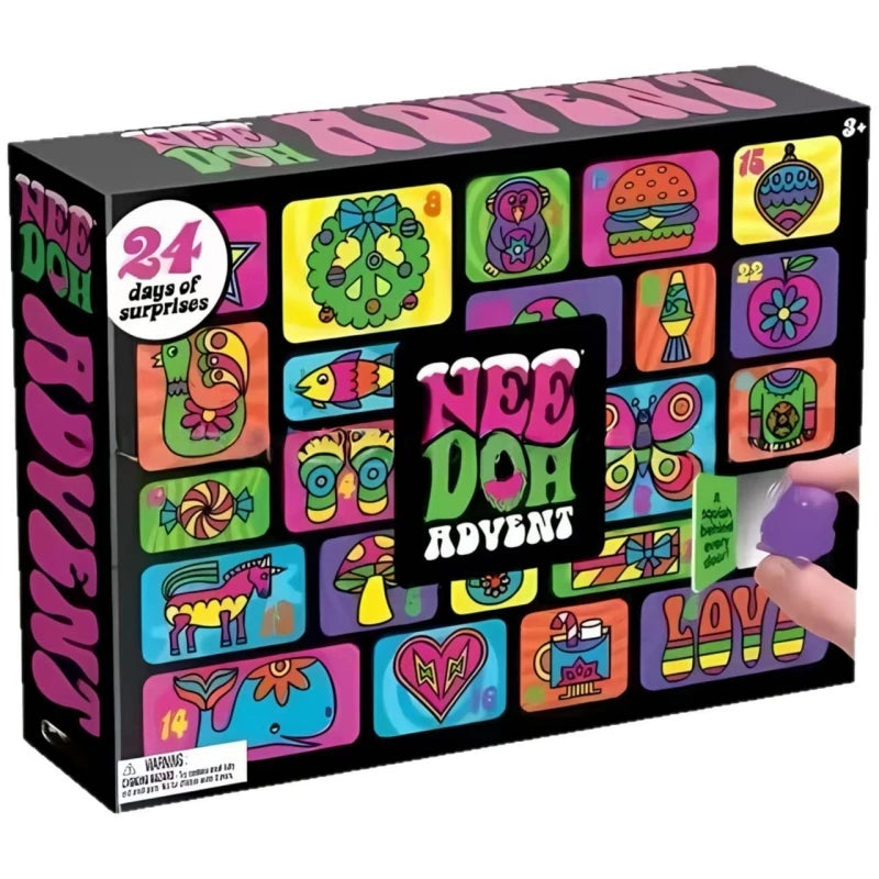 Advent Calendar Squeeze Fidget Toy Box – Mini Pop-Up Surprise Box with Cute Squishy Fidget Gifts