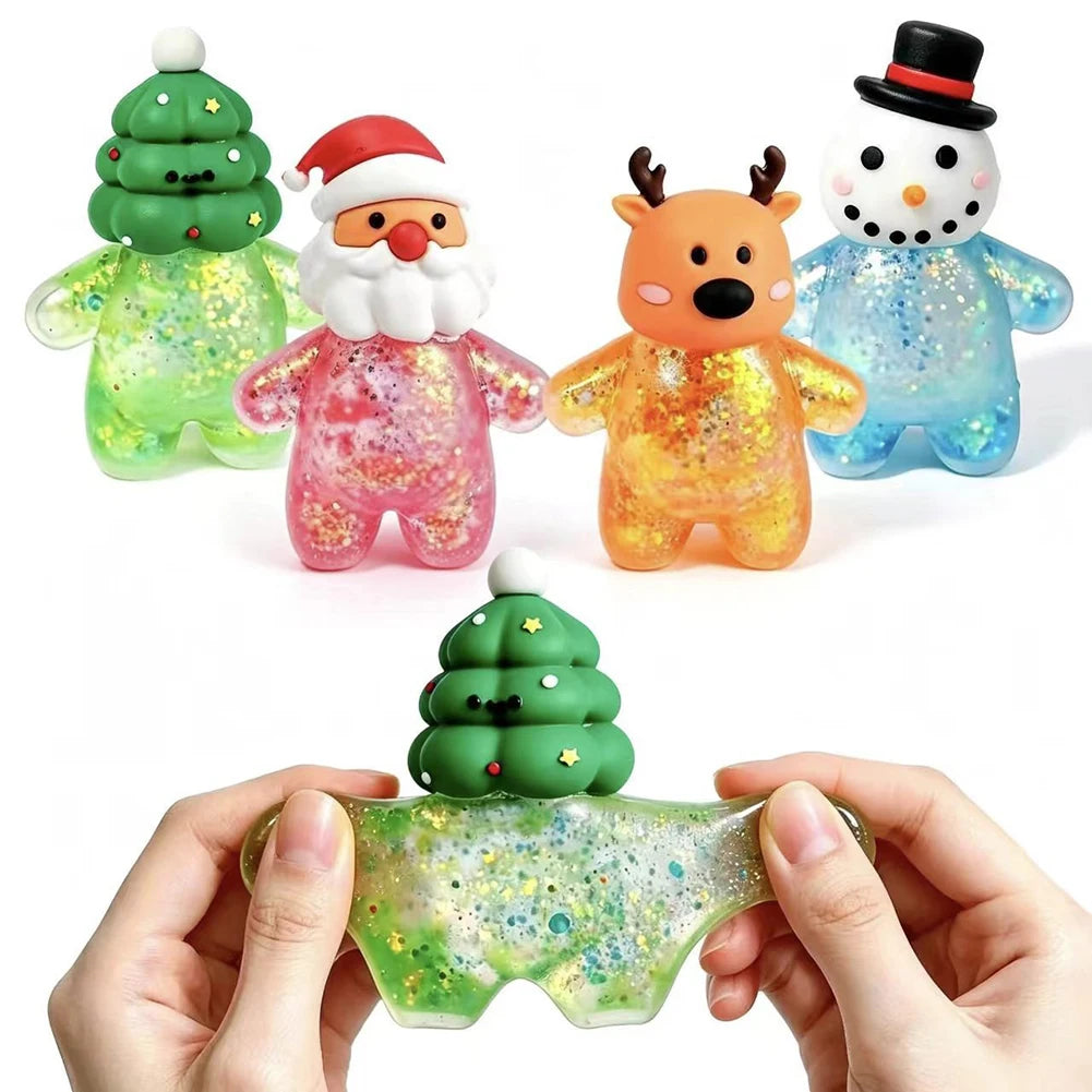 🎄 Christmas Glitter Squishy Characters 🎁 | Festive Little Friends ✨