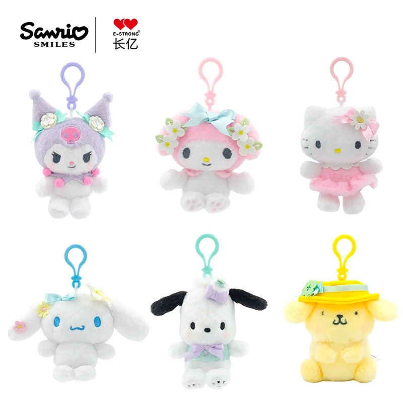 Sanrio Plush Pendant Charm - Kawaii Hangyodon Kuromi My Melody Stuffed Doll Keychain - Birthday Gift