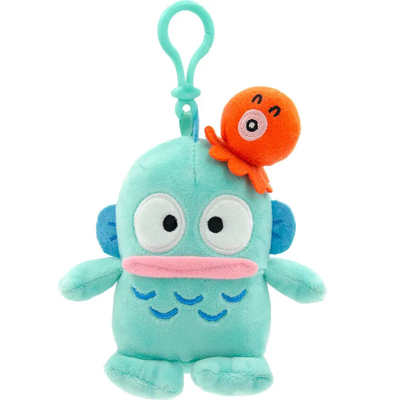 Sanrio Plush Pendant Charm - Kawaii Hangyodon Kuromi My Melody Stuffed Doll Keychain - Birthday Gift