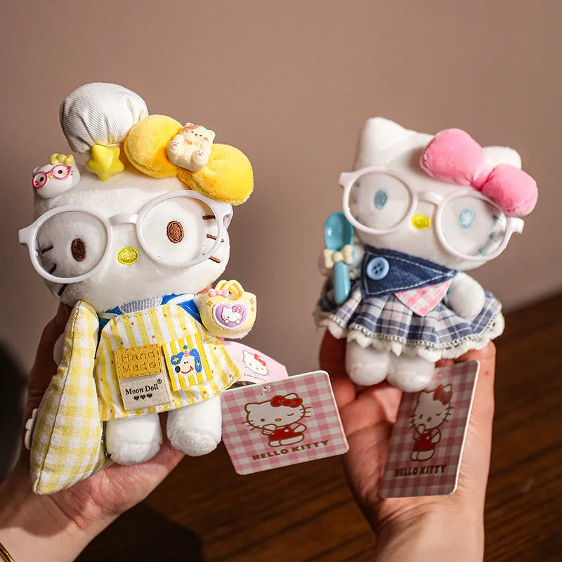 Sanrio Hello Kitty Plush Stuffed Pendant Keychain - 15cm Kawaii Kitty Cat Charm - Birthday Gift