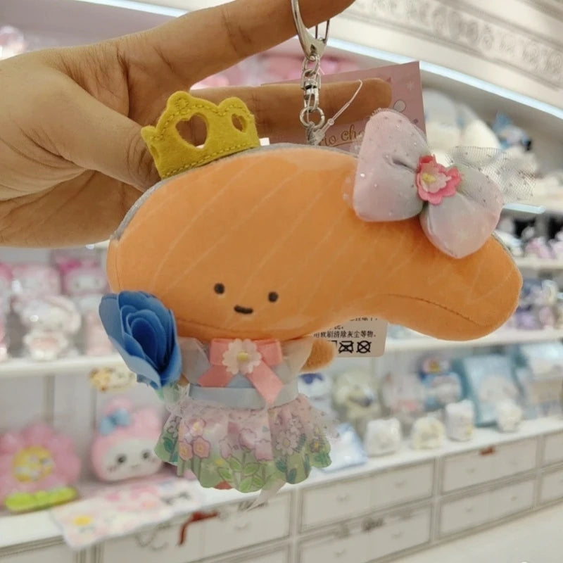 Sanrio Blossom Crown Plush Keychain – Usahana, Kirimichan, My Melody & Kuromi Fluffy Pendant