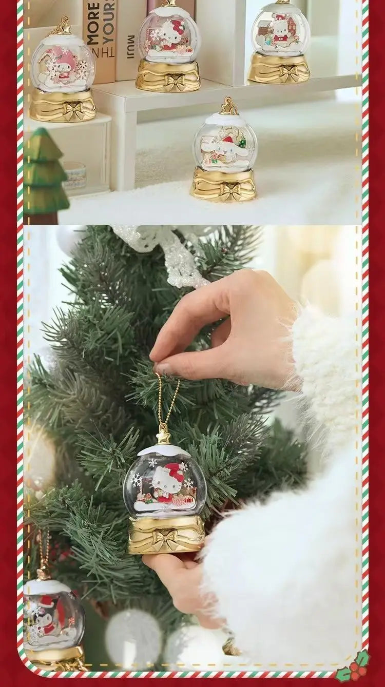 🎄 Kawaii Character Christmas Globe Decoration 🎀 | Festive Little Scene ✨