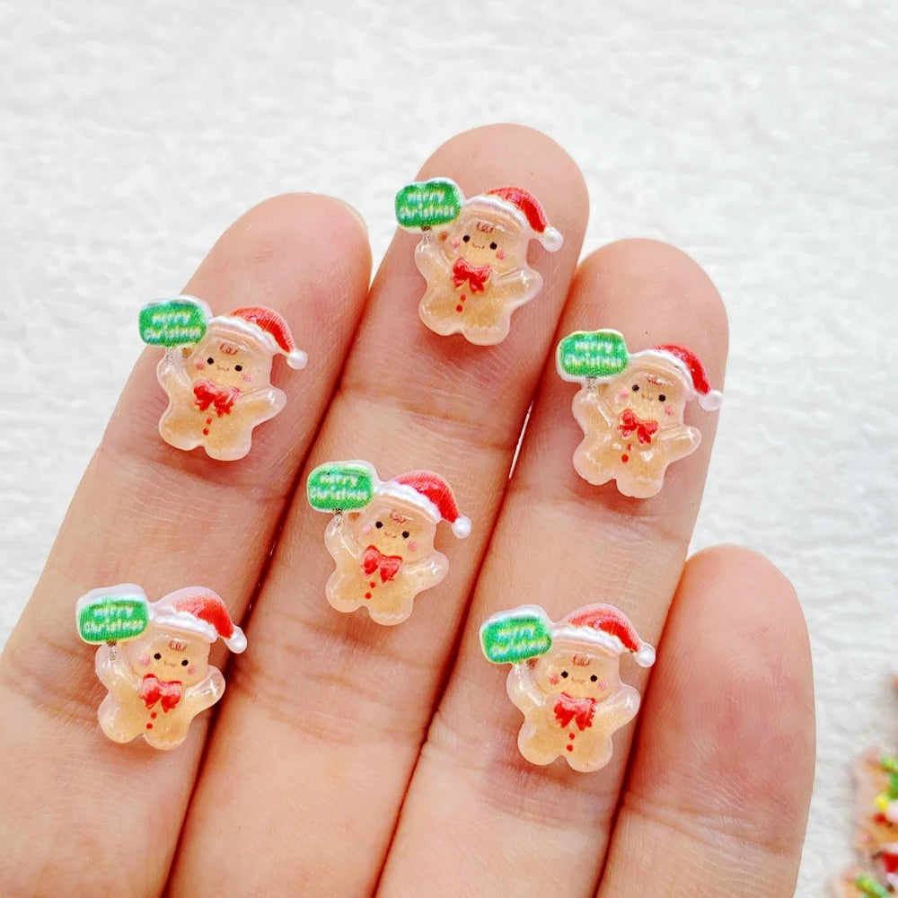 Christmas 3D Resin Nail Charms, 60 Pieces 🎄🎅🎀