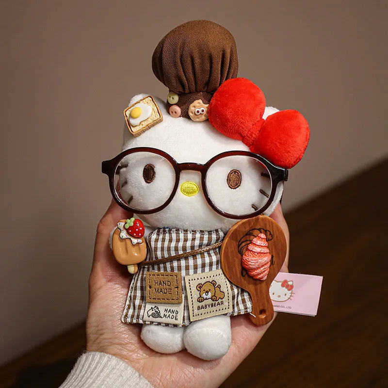 Sanrio Hello Kitty Plush Stuffed Pendant Keychain - 15cm Kawaii Kitty Cat Charm - Birthday Gift