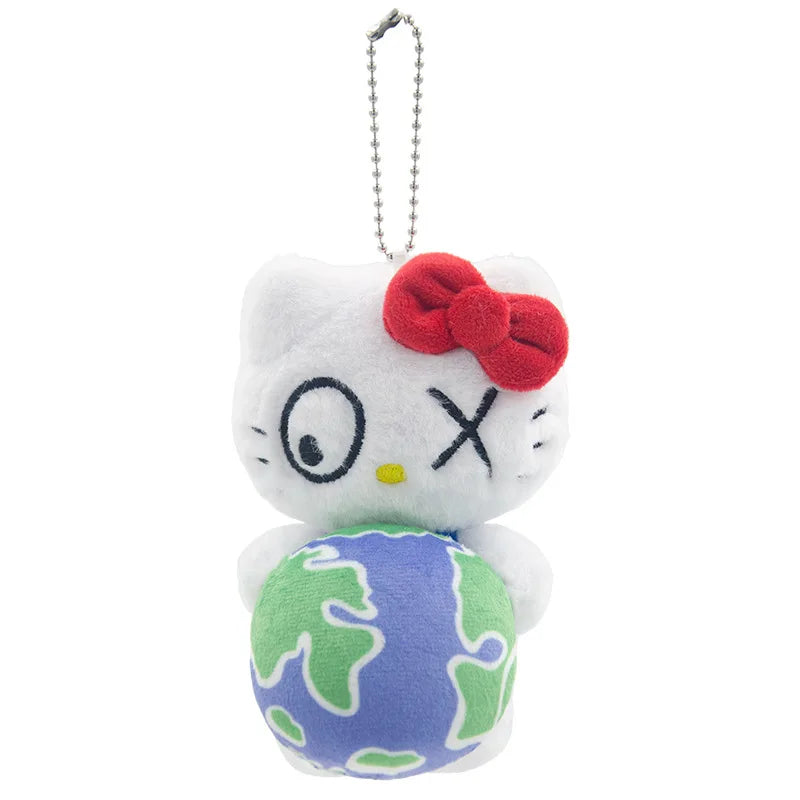 Sanrio Ice Cream Series My Melody Pochacco Plush Toy Keychain Stuffed Kuromi Pompompurin Cinnamoroll Dessert Ice Pop Pendant