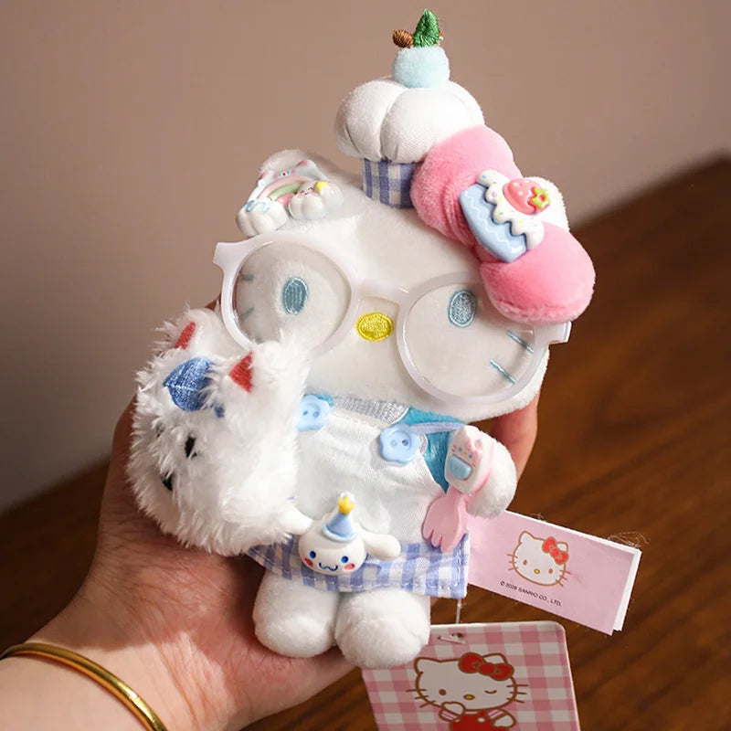 Sanrio Hello Kitty Plush Stuffed Pendant Keychain - 15cm Kawaii Kitty Cat Charm - Birthday Gift