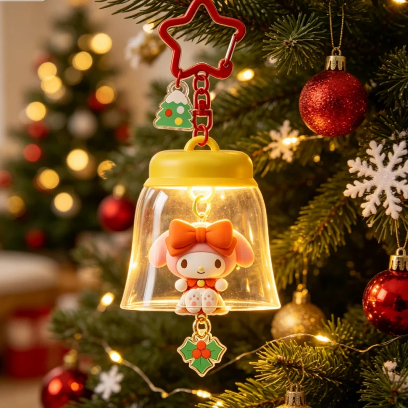 Sanrio Character Light-Up Bell Ornament 🎄🔔🎀