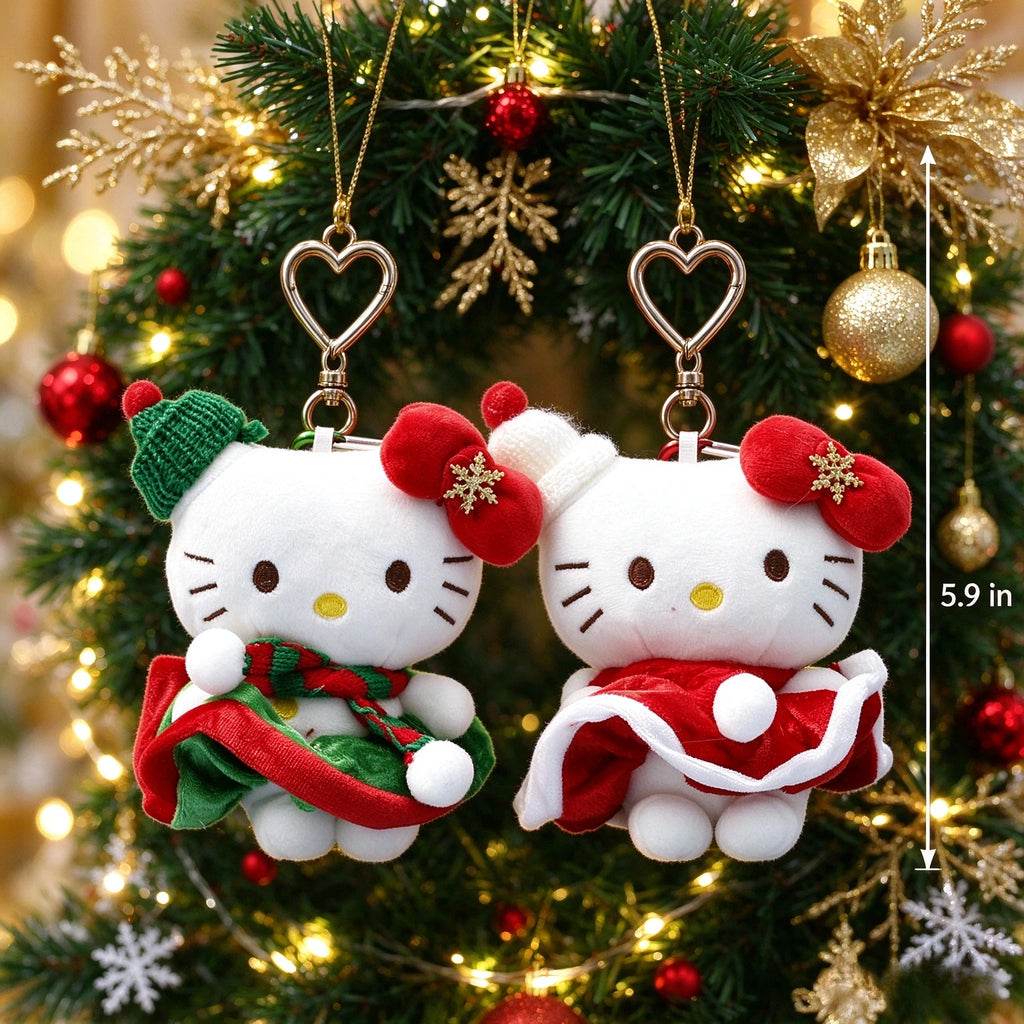 🎄 Hello Kitty Christmas Plush Bag Charm 🎀 | Festive Little Companion ✨