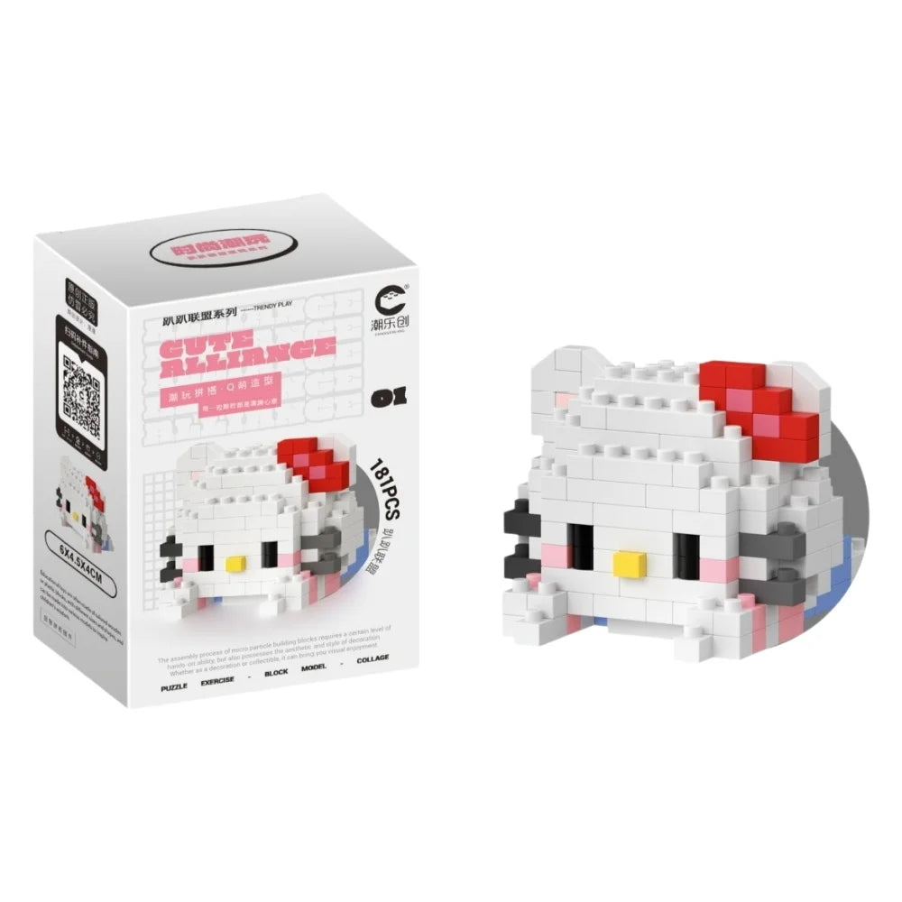Sanrio Series Building Blocks Mini Figure Set - Hello Kitty Cinnamoroll My Melody Kuromi Pochacco Puzzle Toy Gift