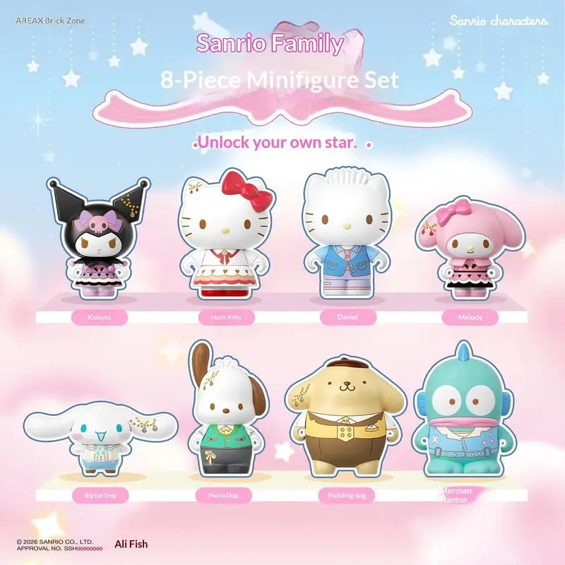 Sanrio Characters Blind Box Keychain - Hello Kitty, Kuromi & My Melody Collectible Bag Pendant - Kawaii Gift for Girls