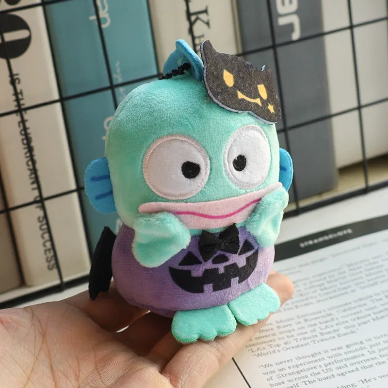 Sanrio Halloween Ghost Plush Keychain - Kawaii Hello Kitty Kuromi Cinnamoroll My Melody Ghost Bag Charm