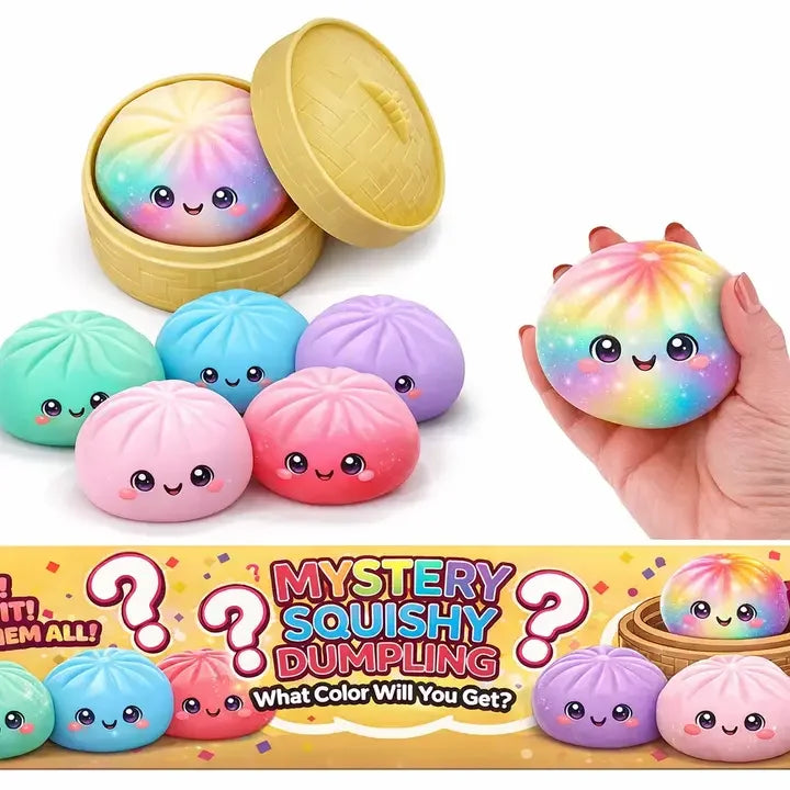 Soft Maltose Dumpling Squishy: Transparent Colorful Squeeze Toy, ASMR Stress Relief Ball, Sensory Fidget Toy for Kids Adults