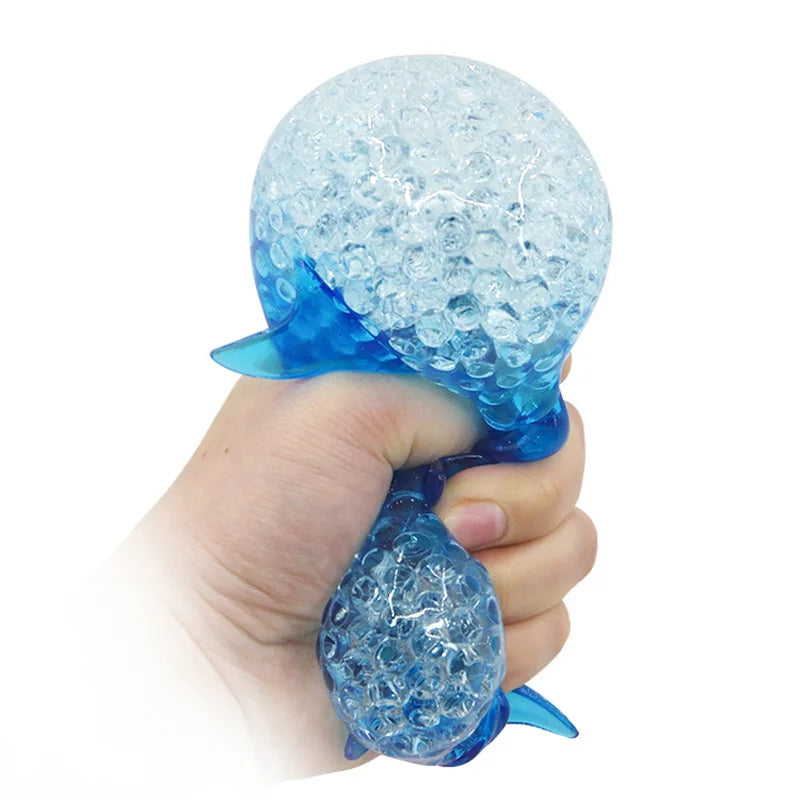 Squishy Shark & Dolphin Squeeze Toys - Soft Stretchy Sea Animal Fidget Toys for Kids & Adults