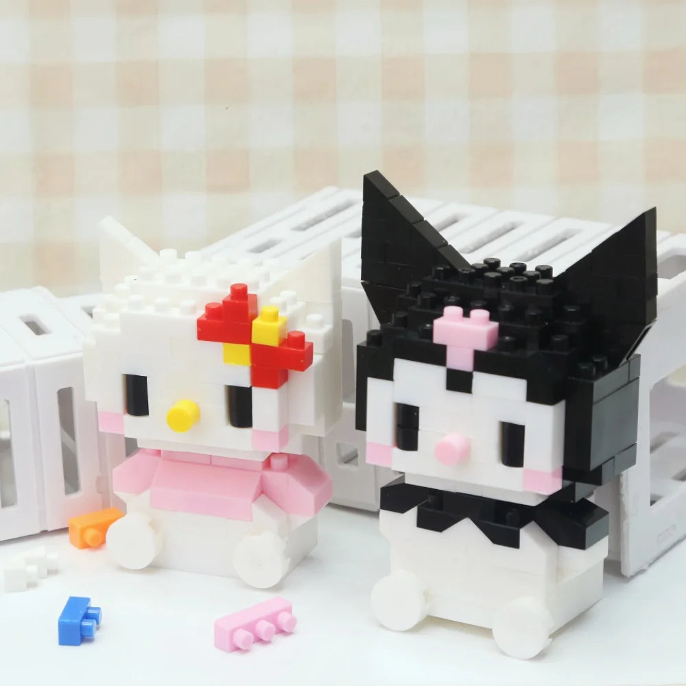 Sanrio Series Building Blocks Mini Figure Set - Hello Kitty Cinnamoroll My Melody Kuromi Pochacco Puzzle Toy Gift