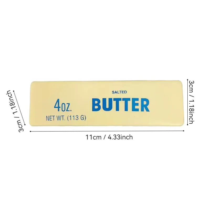 Squishy Elastic Butter Stick Fidget Toy in Cheese Shape Stress Relief Funny Decompression Prank Squeeze Toy for Anxiety Relief