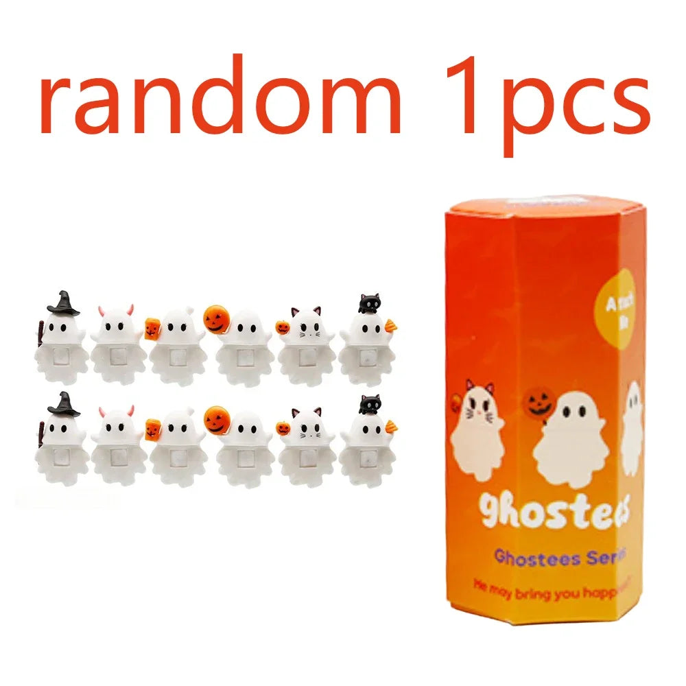 Halloween Funny White Ghost Blind Box – Mini Character Surprise Toy Screen Decoration
