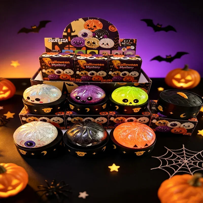 Halloween Dumpling Squishy Blind Box - 8.5cm Slow Rise Maltose Squeeze Toy - Anxiety Relief Surprise Gift