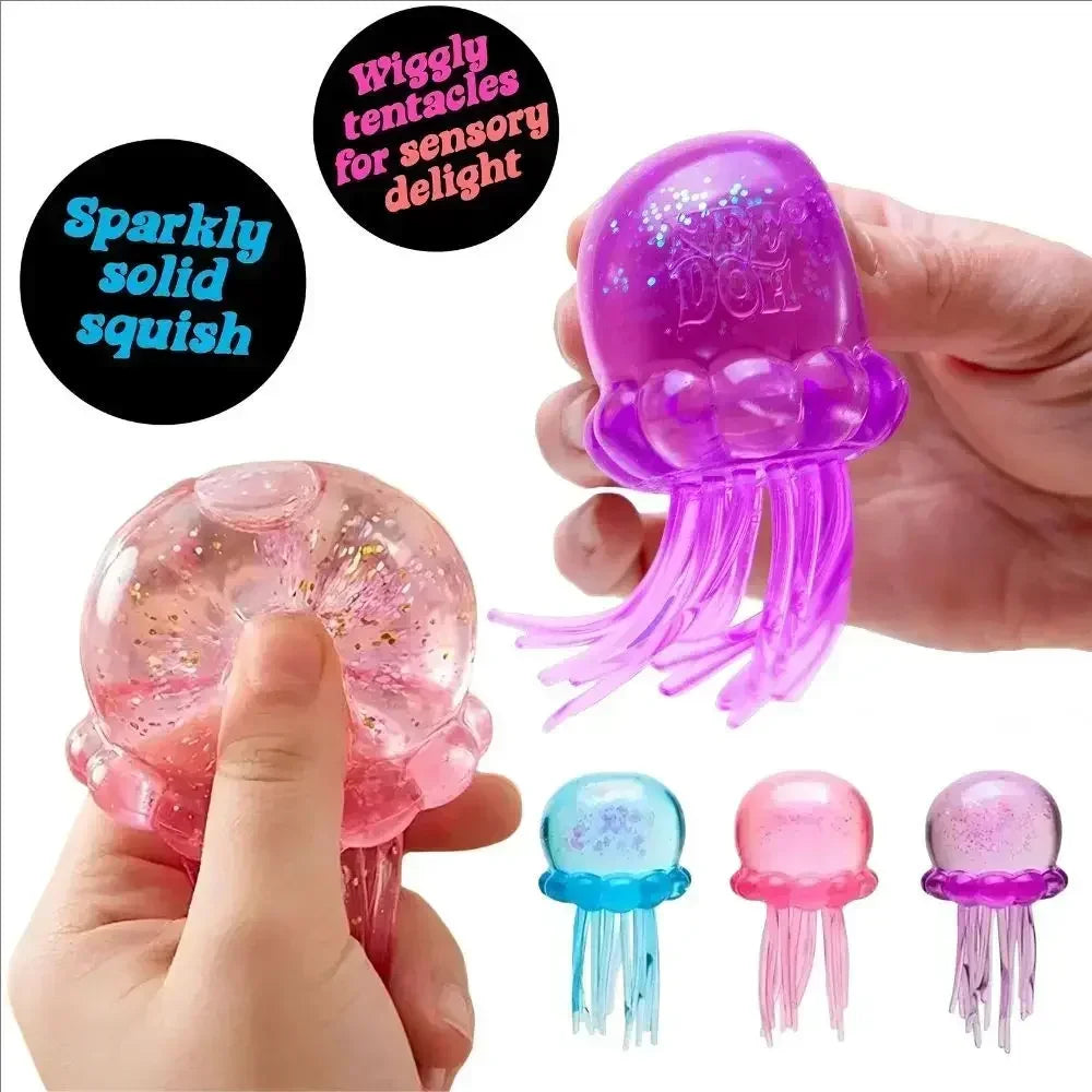 Jellyfish Square Squish Blind Box – Water Jelly Sensory Soft Squeeze Fidget Toy