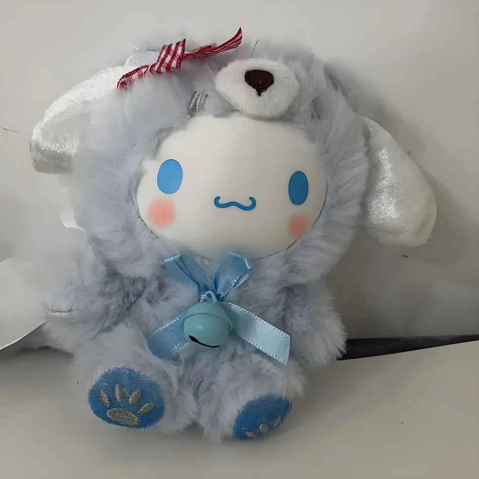 Sanrio Family Fox Island & Blue Flutter Series Vinyl Plush Blind Box Cute Cartoon Hello Kitty Kuromi Pendants Girl Bag Toy Gifts