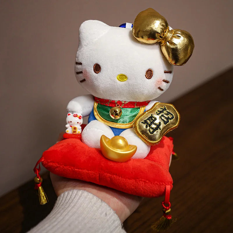 Sanrio Hello Kitty Plush Stuffed Pendant Keychain - 15cm Kawaii Kitty Cat Charm - Birthday Gift
