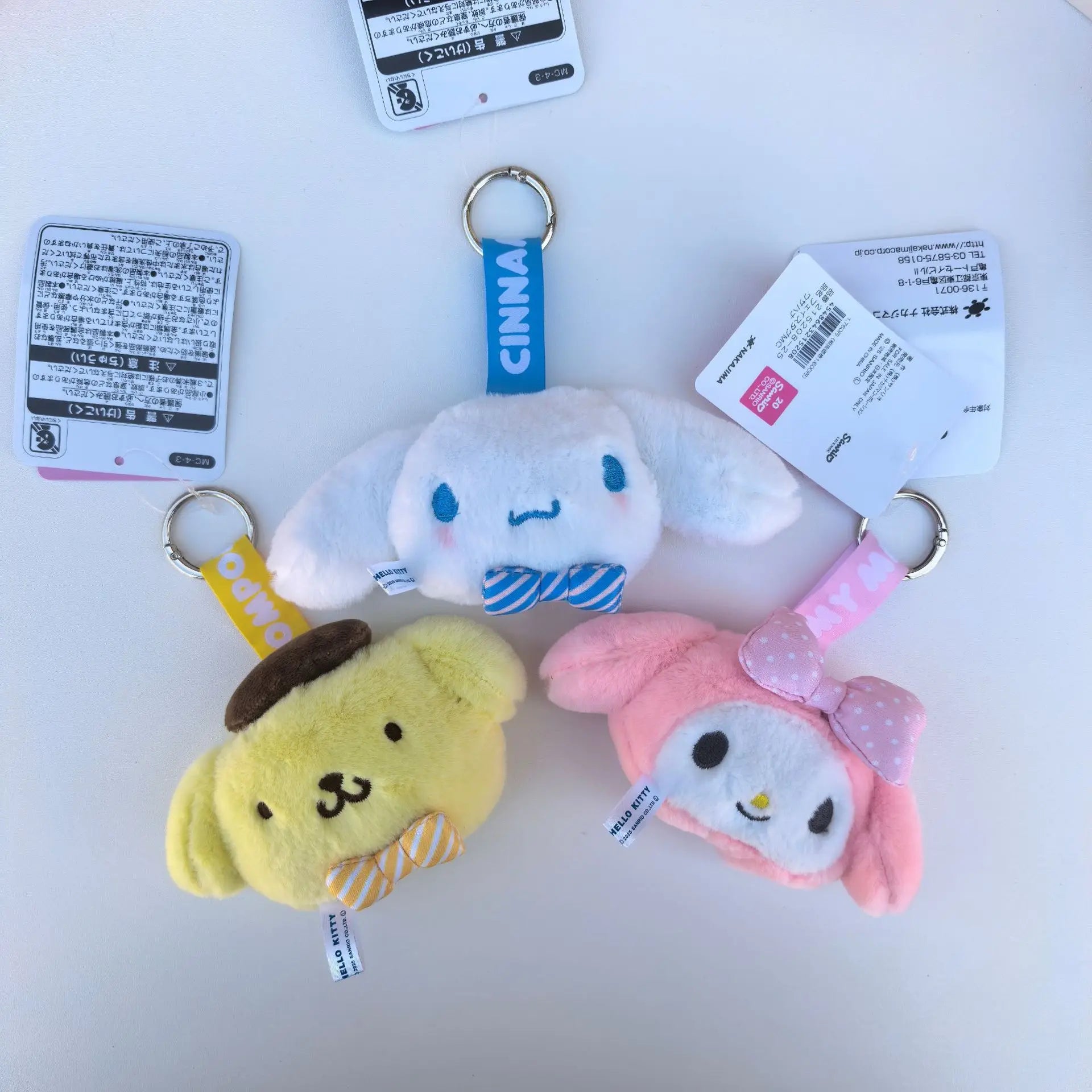 Kawaii Sanrio Plush Keychain – Cinnamoroll, Usahana & Friends Backpack Pendant Doll | Cute Gift