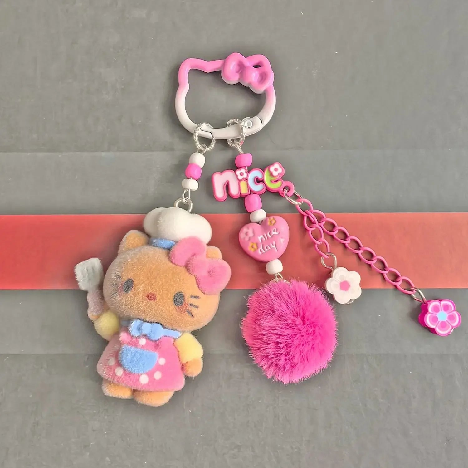 Hello Kitty Miu Series Plush Phone Charm – Kawaii Bag Pendant & Keychain Accessory | DIY Fashion Gift