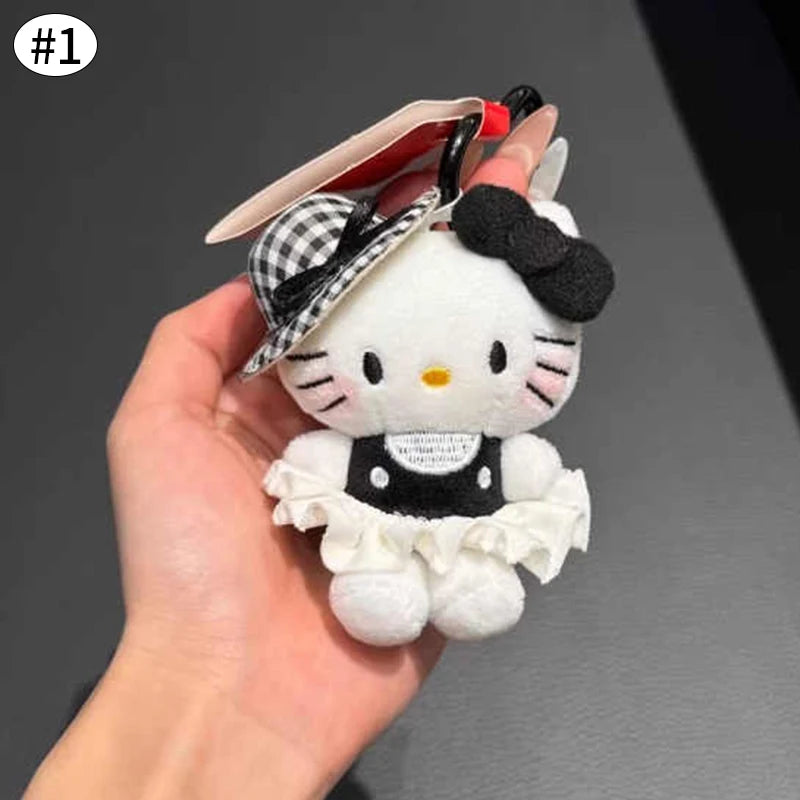 Sanrio Hello Kitty Sunglasses Plush Doll Keychain - Cute KT Cat Keyring Backpack Charm - Birthday Gift