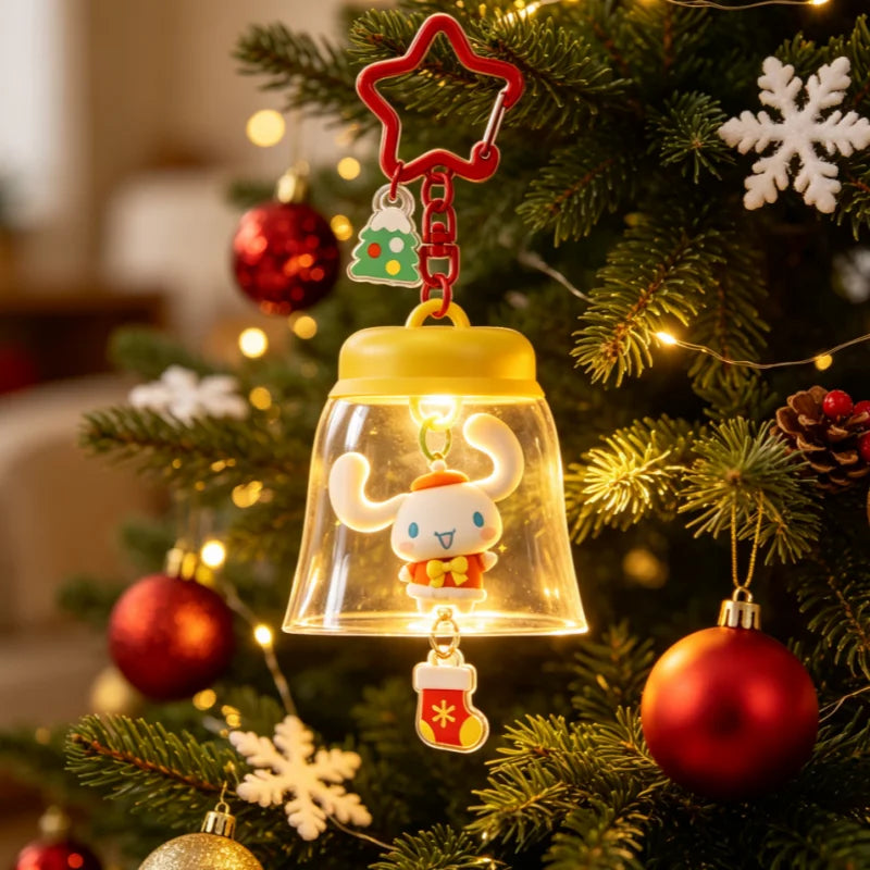Sanrio Character Light-Up Bell Ornament 🎄🔔🎀