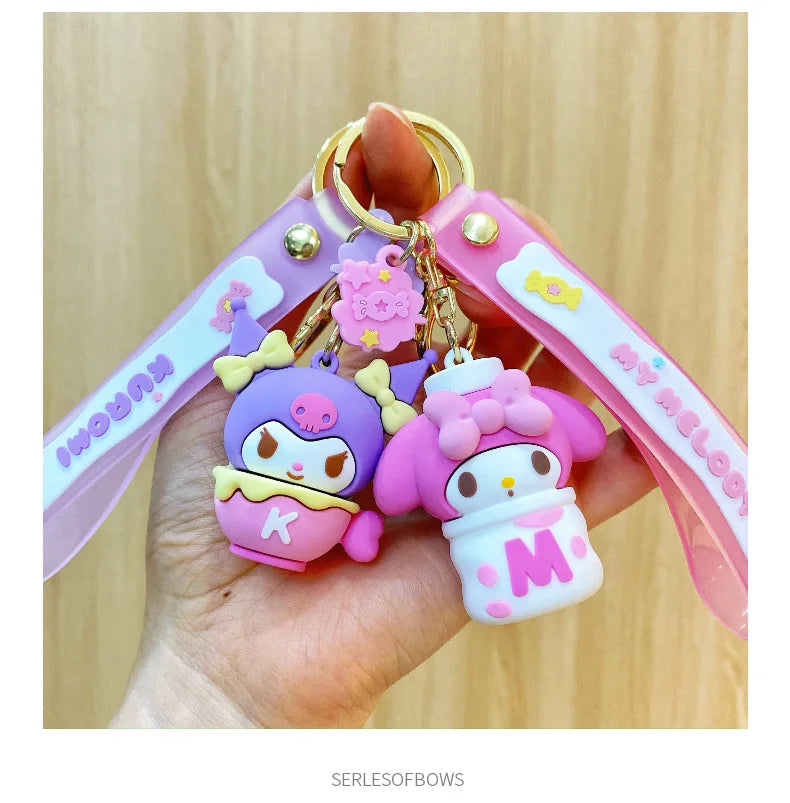Sanrio Snack Series Keychain – Kuromi & Friends Cute Anime Bag Charm