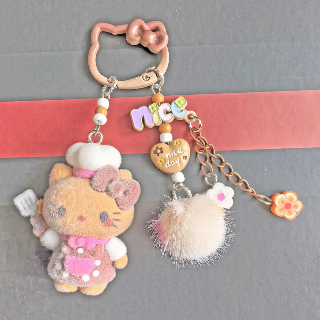 Hello Kitty Miu Series Plush Phone Charm – Kawaii Bag Pendant & Keychain Accessory | DIY Fashion Gift
