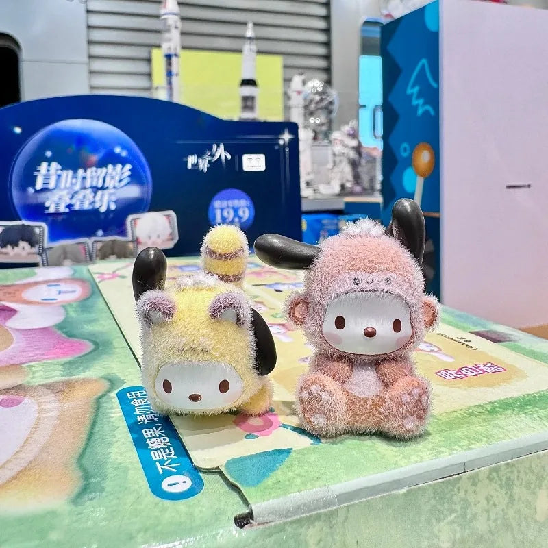 Sanrio Characters Blind Box Toys Doggy Forest Friends Group Cute Beans Animal Costumes Pochacco Pompompurin Doll Gifts