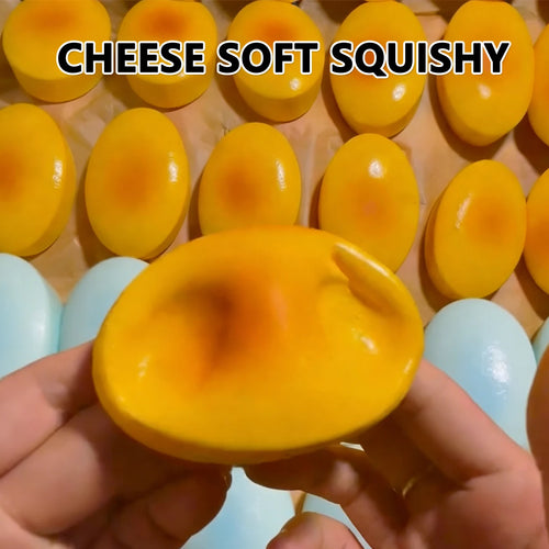 Cheese Squishy Squeeze Toy – Soft Slow-Rise Calming Sensory Fidget Toy for Adults